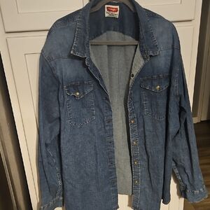 Wrangler Blue Denim Shirt